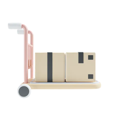Cargo Trolley  3D Icon