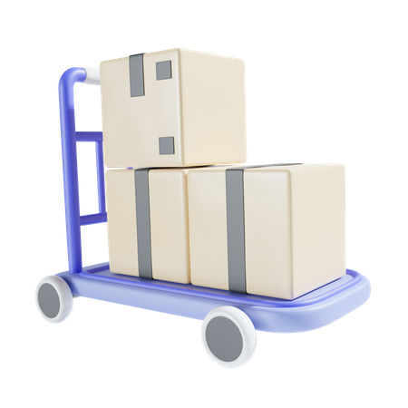 Cargo Trolley  3D Icon