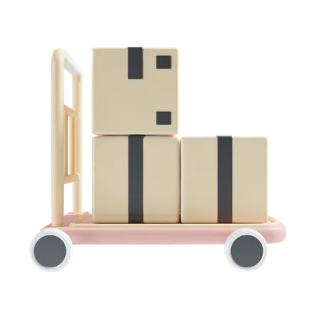 Cargo Trolley  3D Icon