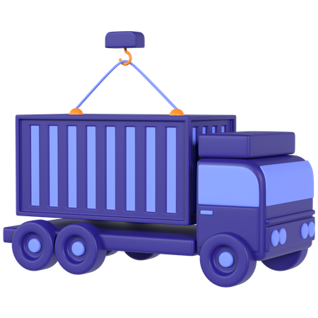 Cargo Truck  3D Icon