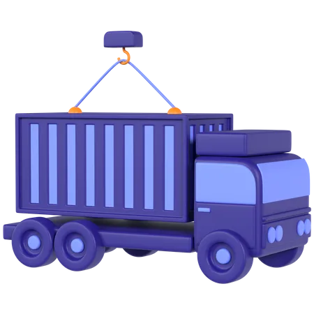 Cargo Truck  3D Icon