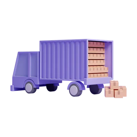 Cargo Truck  3D Icon