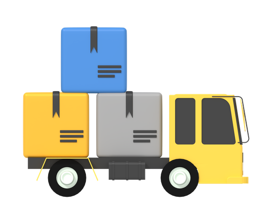 Cargo Truck  3D Icon