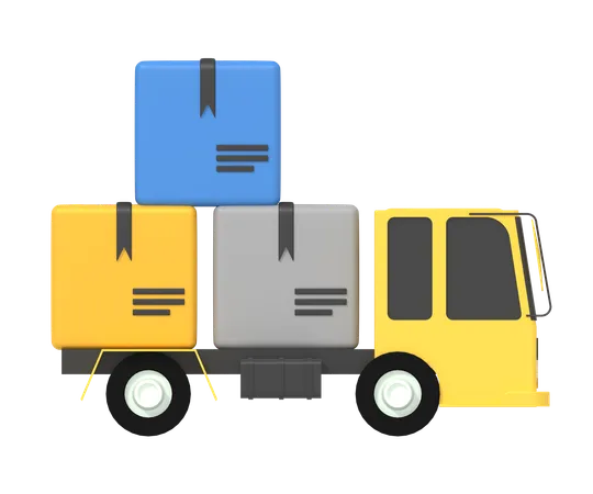 Cargo Truck  3D Icon