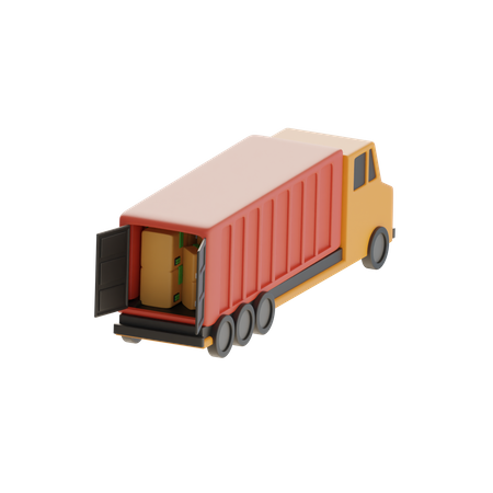 Cargo Truck  3D Icon