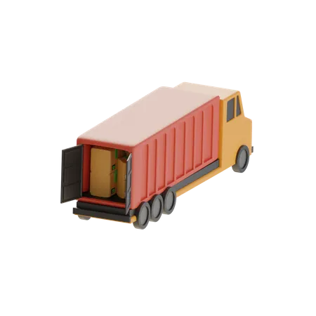 Cargo Truck  3D Icon