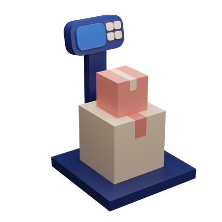 Cargo weight scale 3D Illustration