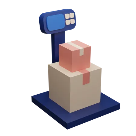 Cargo weight scale  3D Illustration