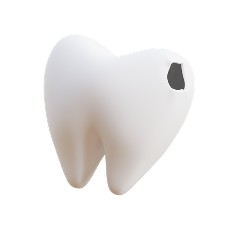 Caries Tooth 3D Illustration