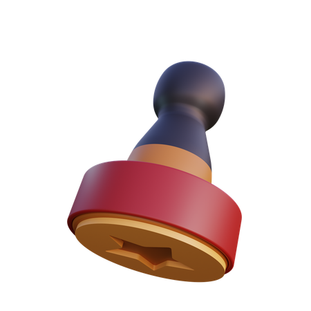 Carimbo de borracha  3D Icon