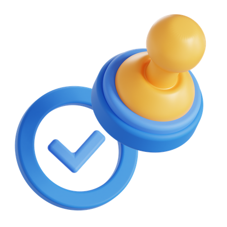 Carimbo de verificação  3D Icon