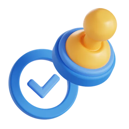 Carimbo de verificação  3D Icon