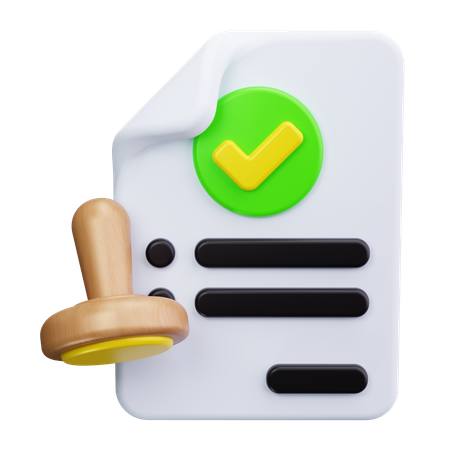 Carimbo legal  3D Icon