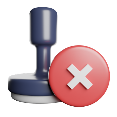 Carimbo rejeitado  3D Icon