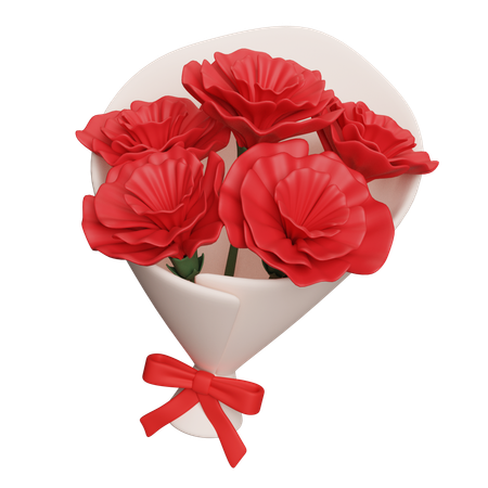 Carnation Bouquet  3D Icon