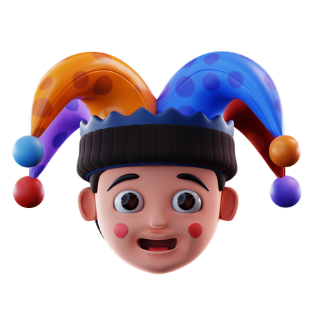 Clown de carnaval  3D Icon