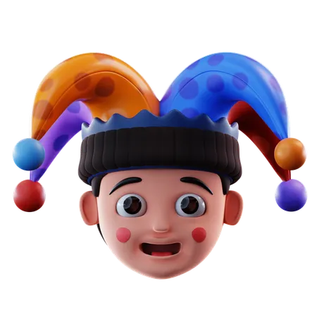 Clown de carnaval  3D Icon