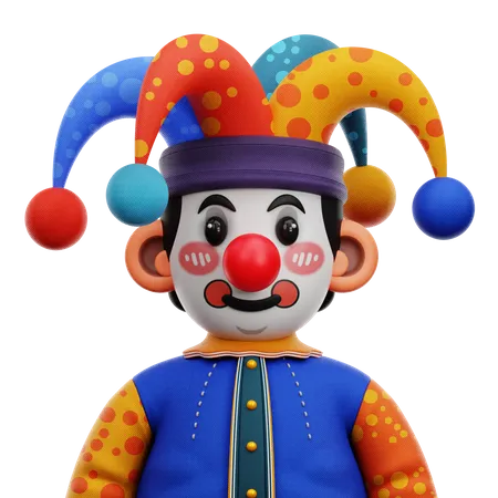 Clown de carnaval  3D Icon