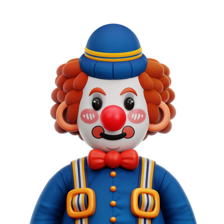 Clown de carnaval  3D Icon