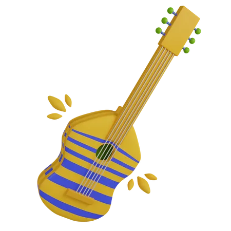 Guitarra de carnaval  3D Icon