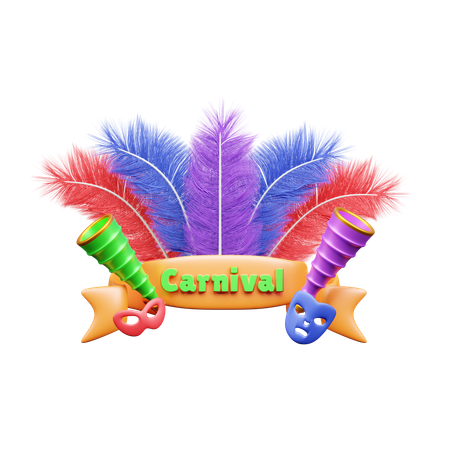 Plumes de carnaval  3D Icon