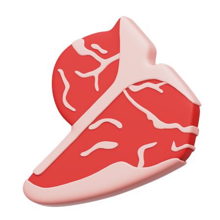 Carne con hueso  3D Icon