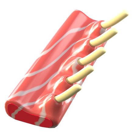 Carne de costilla  3D Icon