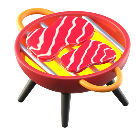 Parrilla de carne  3D Icon