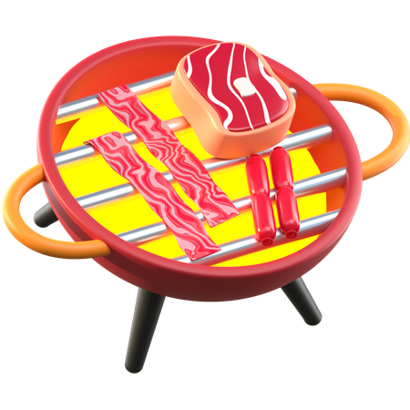 Parrilla de carne  3D Icon