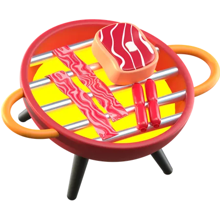 Parrilla de carne  3D Icon