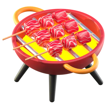 Parrilla de carne  3D Icon