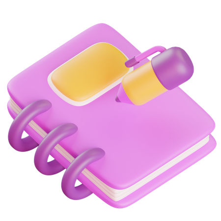 Carnet de notes  3D Icon