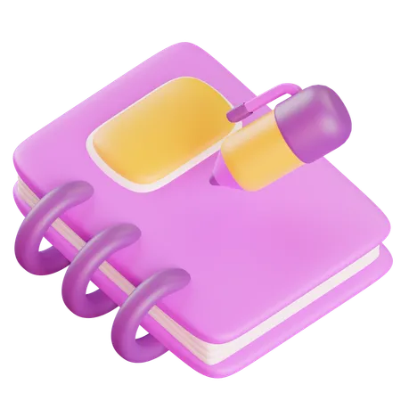 Carnet de notes  3D Icon