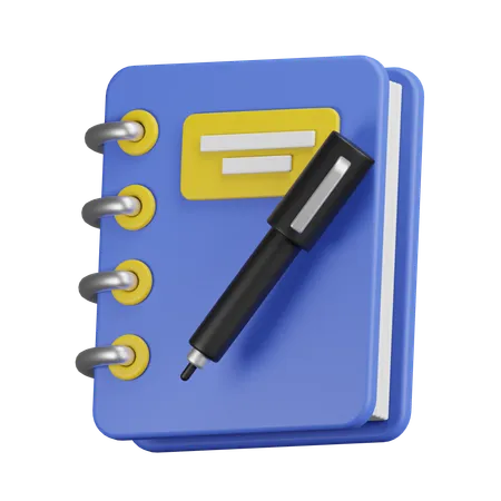 Carnet de notes  3D Icon