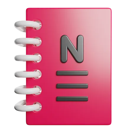 Carnet de notes  3D Icon