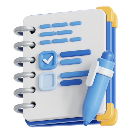 Carnet de notes  3D Icon