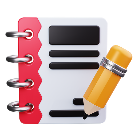 Carnet de notes  3D Icon