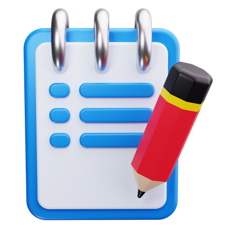 Carnet de notes  3D Icon