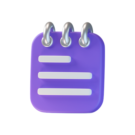 Carnet de notes  3D Icon