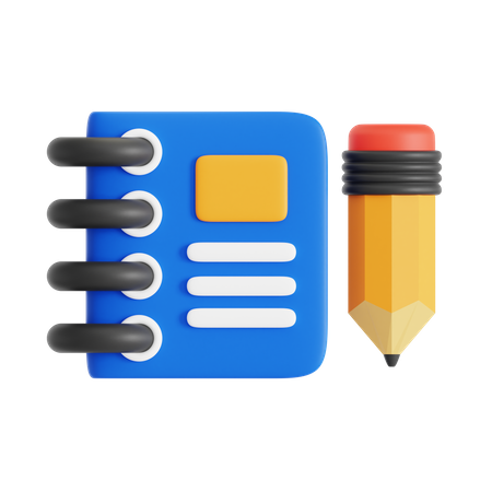 Carnet de notes  3D Icon