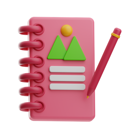 Carnet de notes  3D Icon