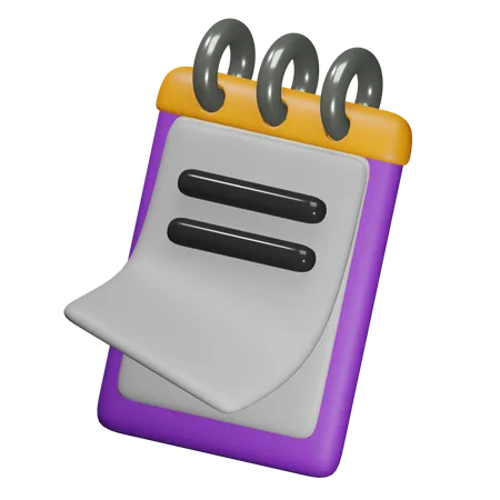 Carnet de notes  3D Icon