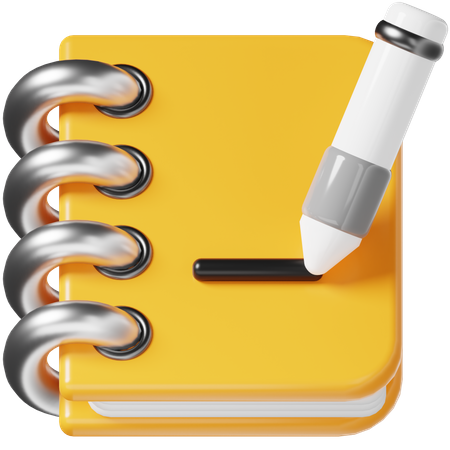 Carnet de notes  3D Icon