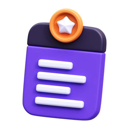 Carnet de notes  3D Icon