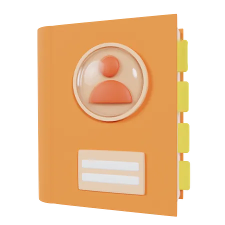 Carnet d'adresses  3D Icon