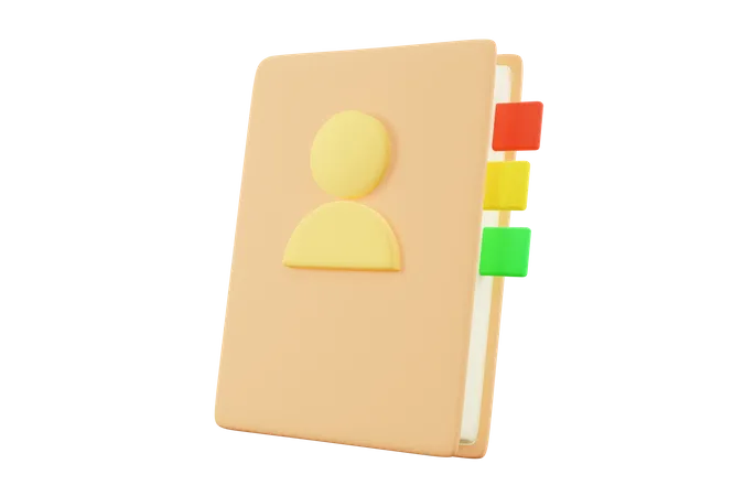 Carnet d'adresses  3D Icon