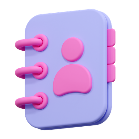 Carnet de contacts  3D Icon