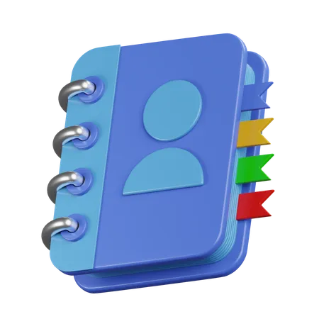 Carnet de contacts  3D Icon