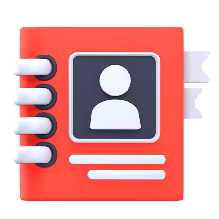 Carnet de contacts  3D Icon