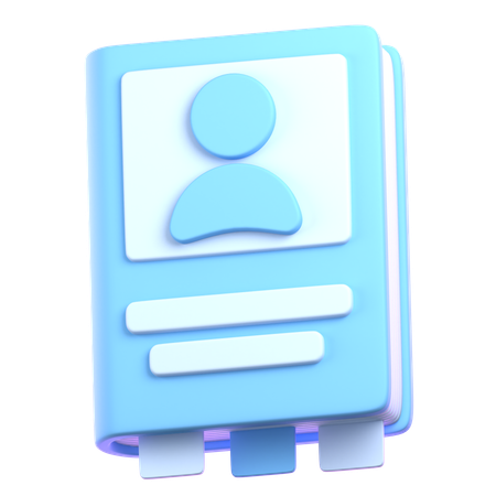 Carnet de contacts  3D Icon